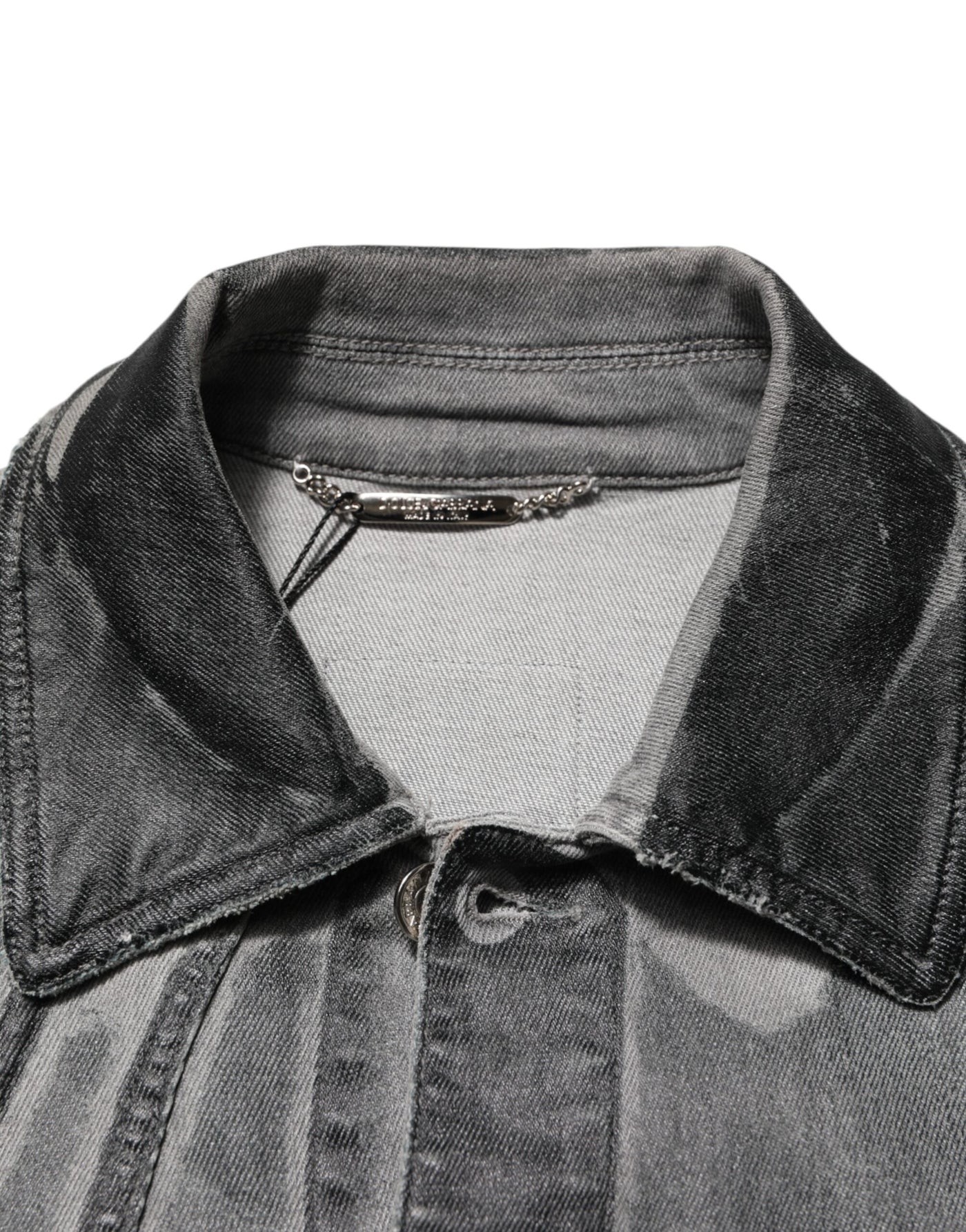 Dolce & Gabbana Gray Washed Cotton Stretch Denim Jacket