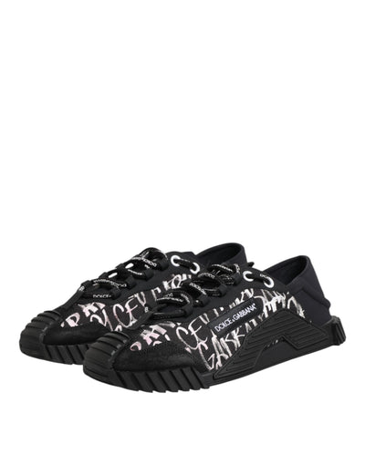 Dolce & Gabbana Black White NS1 Lace Up Low Top Sneakers Shoes