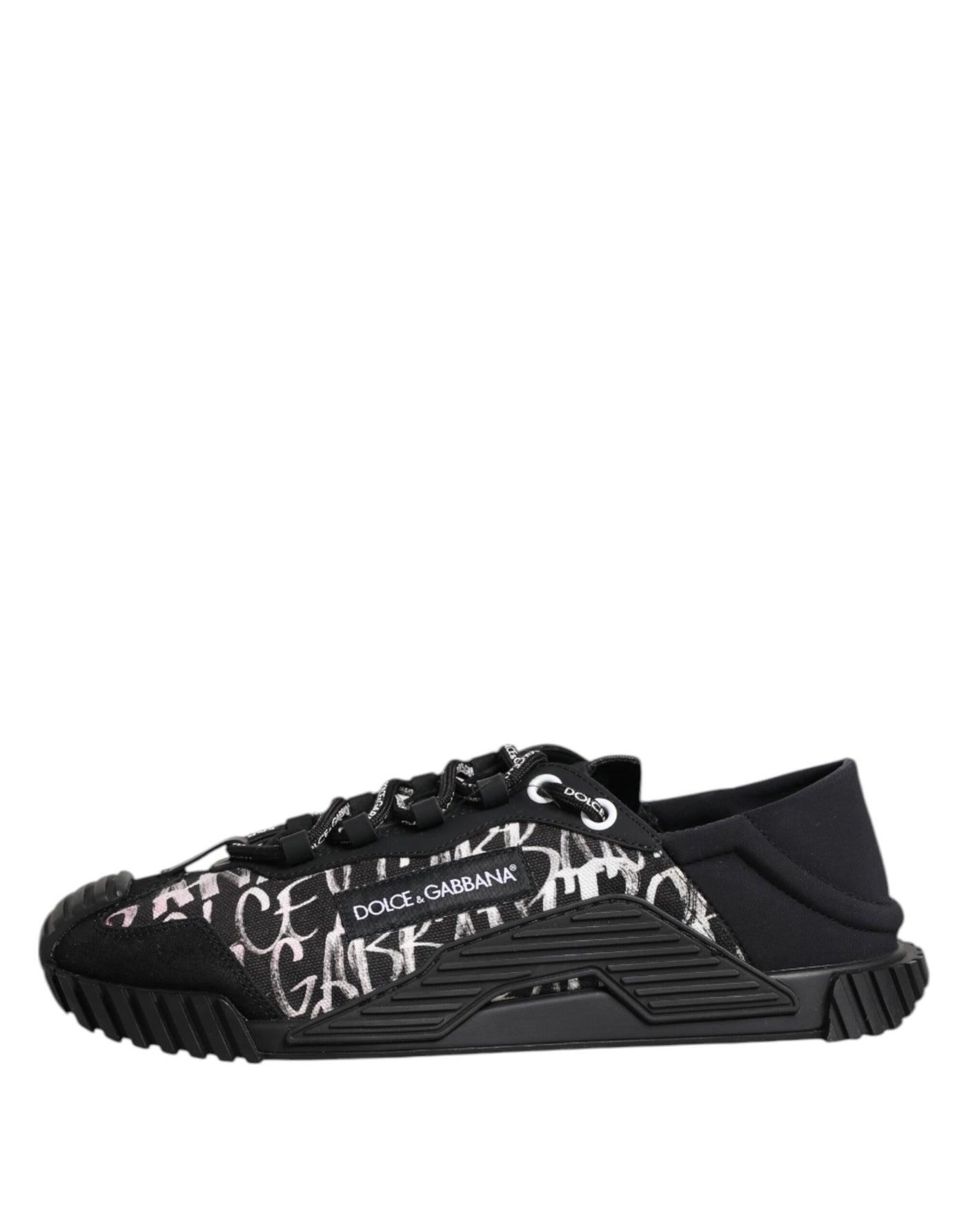 Dolce & Gabbana Black White NS1 Lace Up Low Top Sneakers Shoes