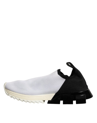 Dolce & Gabbana White Black Low Top Sorrento Sneakers Shoes