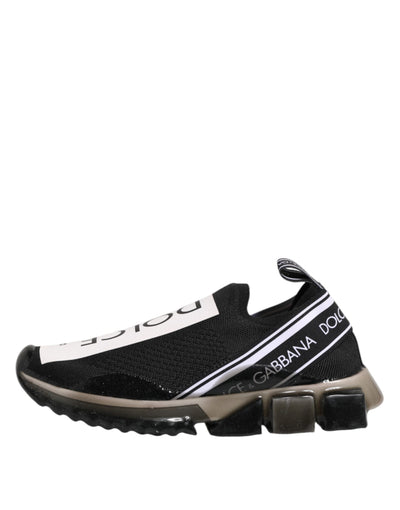Dolce & Gabbana Black Sorrento Slip On Low Top Sneakers Shoes