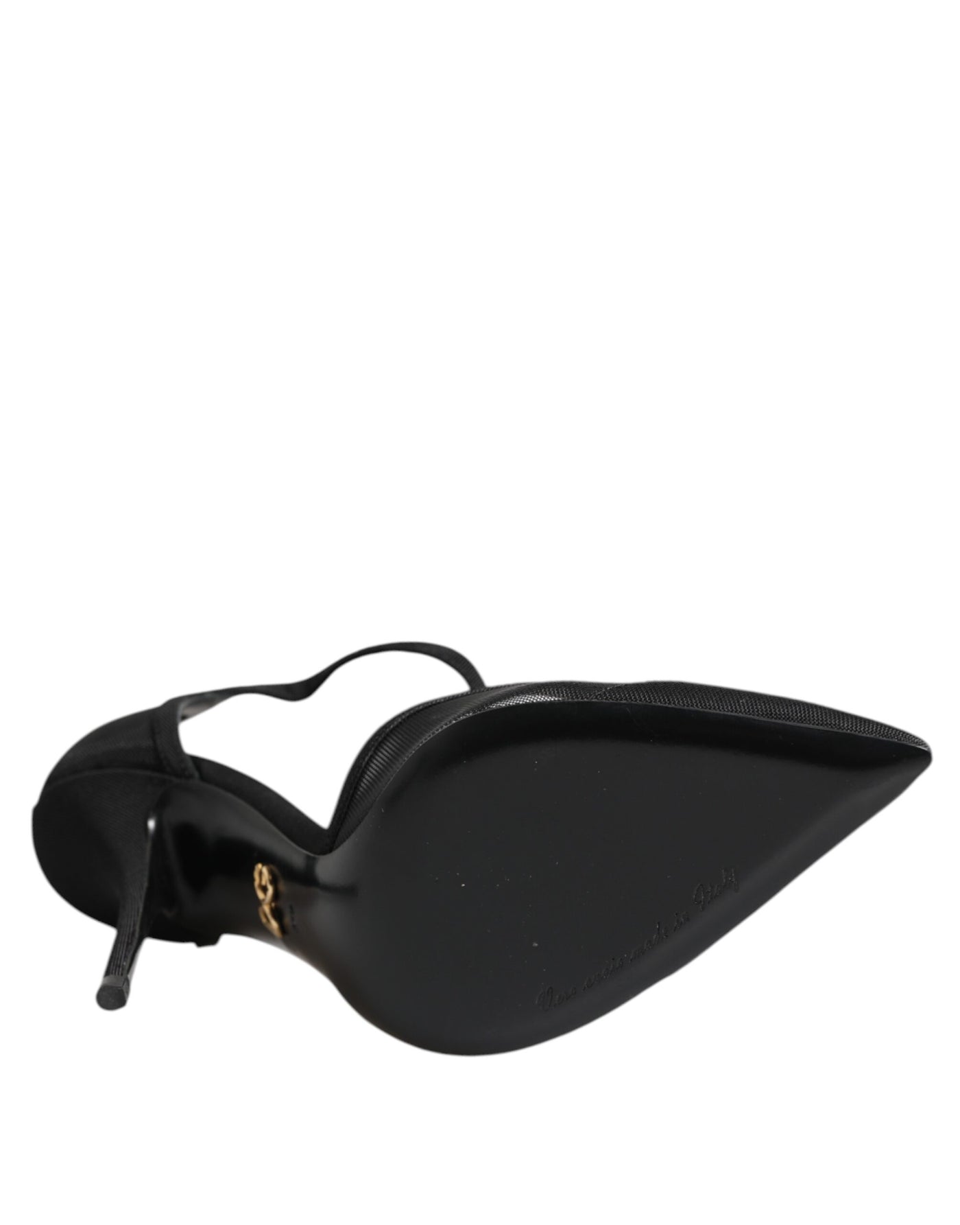 Dolce & Gabbana Black Mesh T-strap Stiletto High Heels Shoes