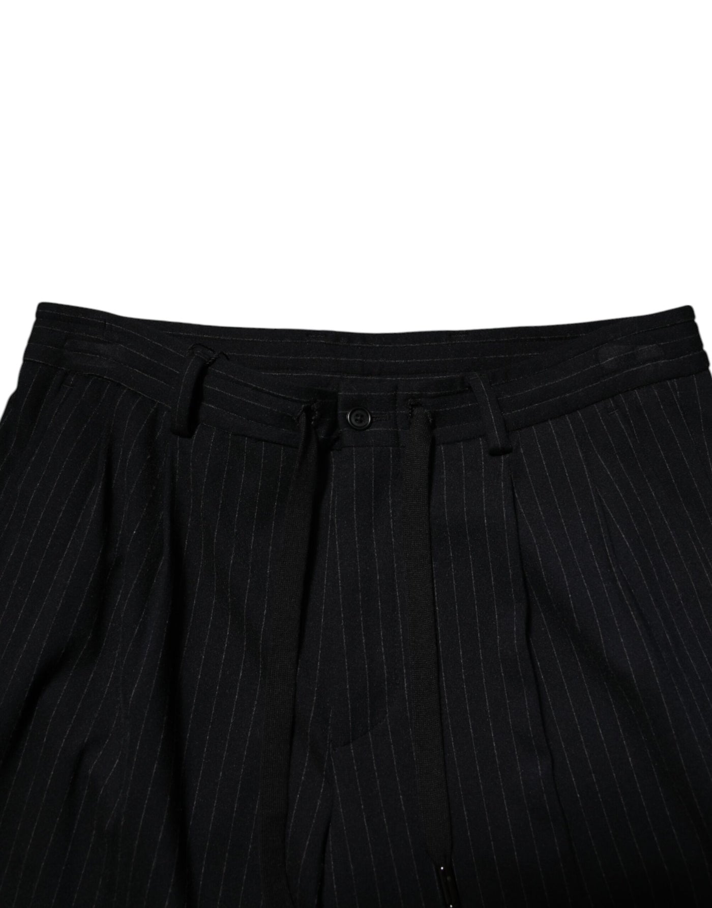 Dolce & Gabbana Black Stripes Viscose Skinny Dress Men Pants
