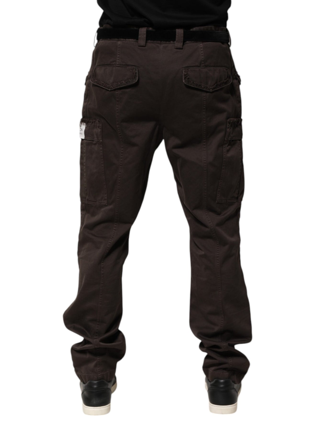 Dolce & Gabbana Brown Cotton Stretch Cargo Men Trouser Pants