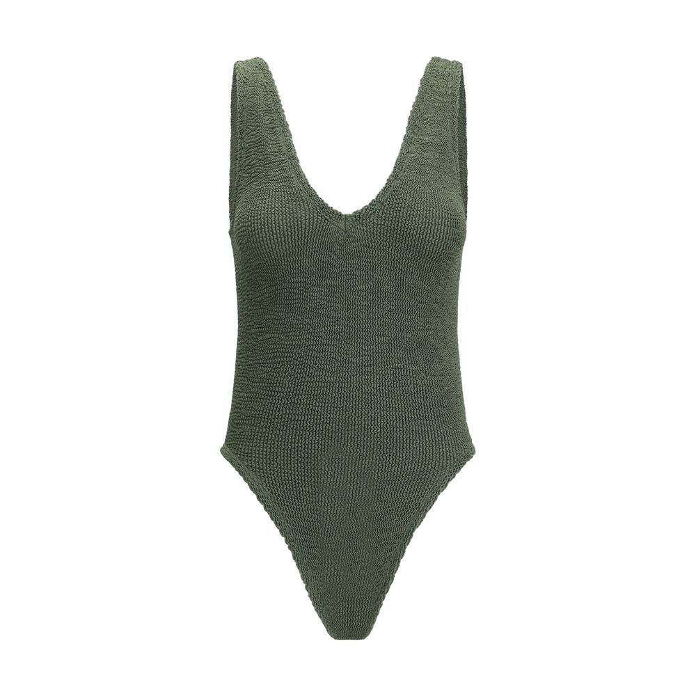 Hunza G Green Polyamide One-Piece Swimsuit