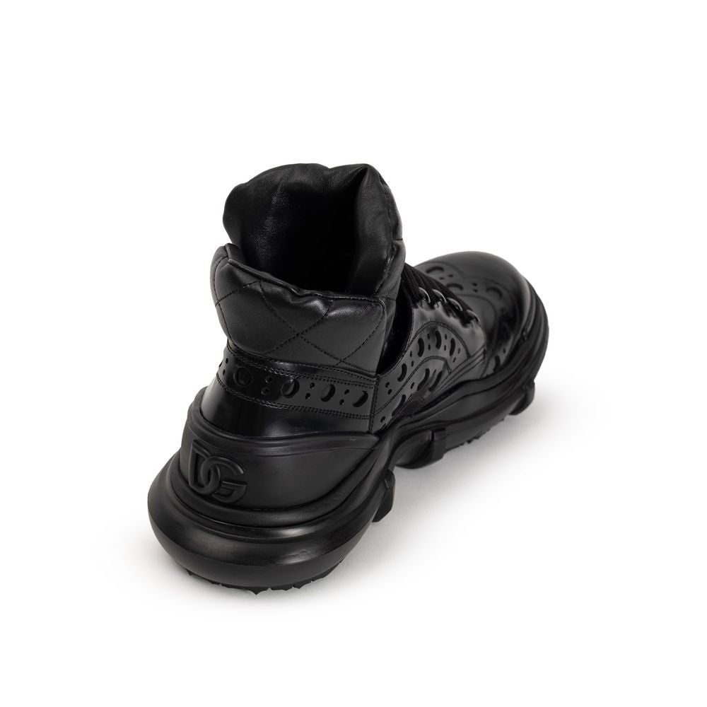 Dolce & Gabbana Black Leather Oxfords And Derbies