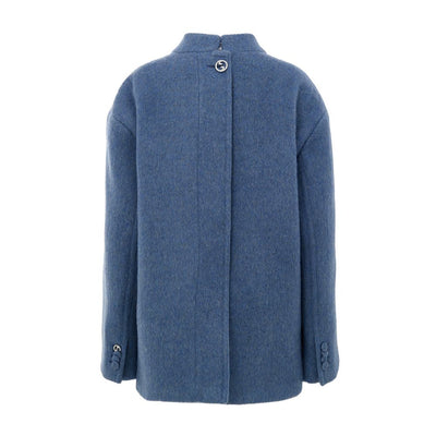 Gucci Light Blue Wool Coat