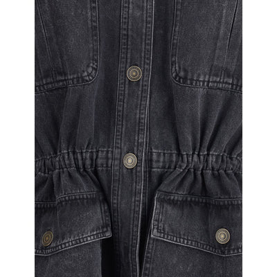 Marant Etoile Gray Cotton Denim Jacket