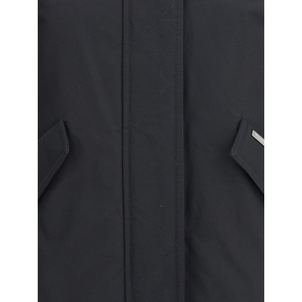 Woolrich Black Cotton Shell Jacket