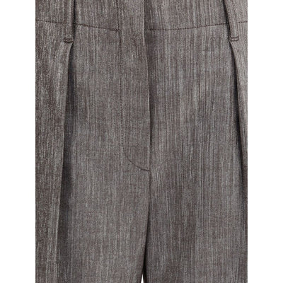 Brunello Cucinelli Brown Polyester Casual Pants