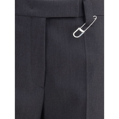 Prada Gray Fleece Wool Dress Pants
