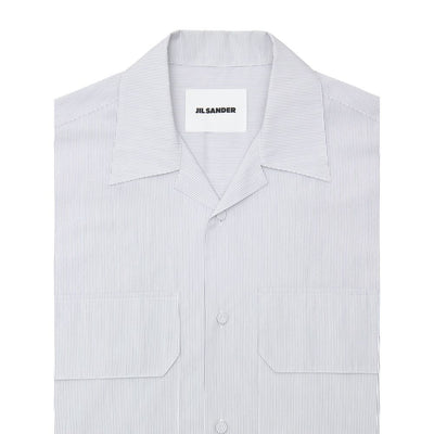 Jil Sander Blue Cotton Shortsleeve Shirt