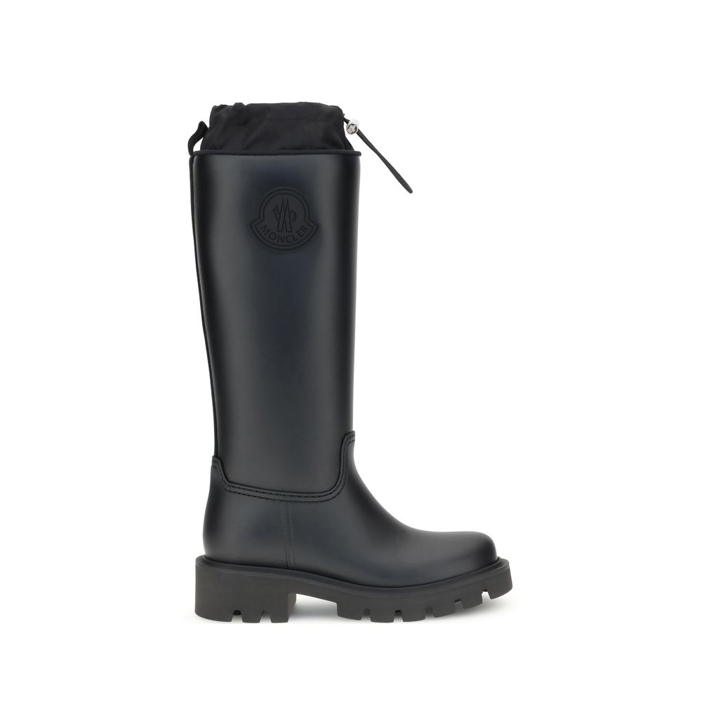Moncler Black Pvc Rain Boots