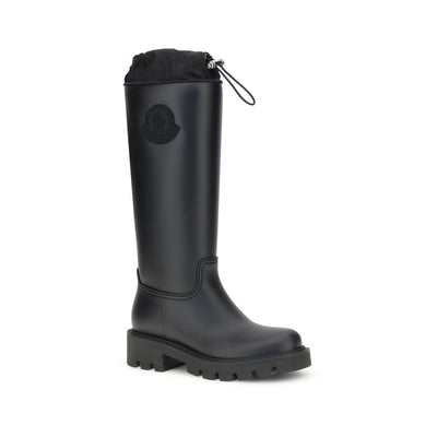 Moncler Black Pvc Rain Boots