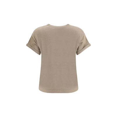 Brunello Cucinelli Beige Nylon T-Shirt