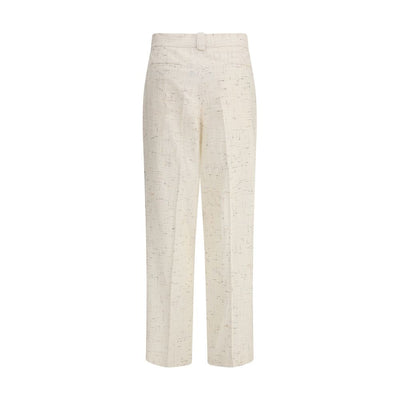 Fabiana Filippi Cream Cotton Casual Pants