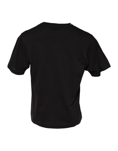 Dolce & Gabbana Black Minimalist Cotton Crew Neck T-shirt