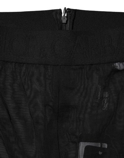 Dolce & Gabbana Black Nylon Leggings Stretch Pants