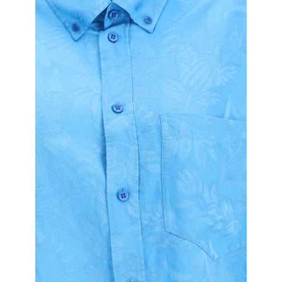 Balenciaga Blue Viscose Pattern Shirt
