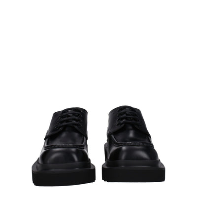 Dolce & Gabbana Black Leather Oxfords And Derbies
