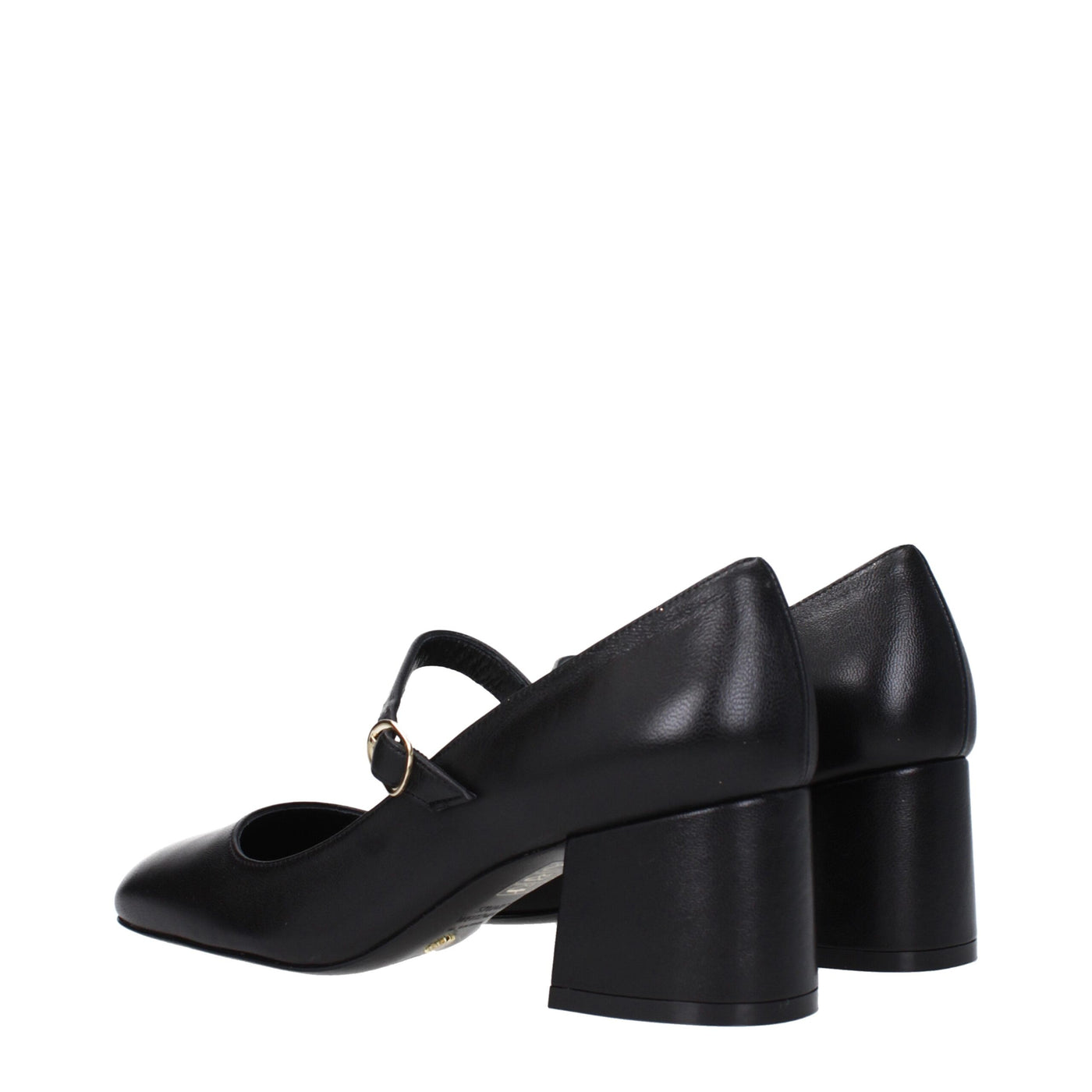 Stuart Weitzman Black Leather Mid Heel Pumps