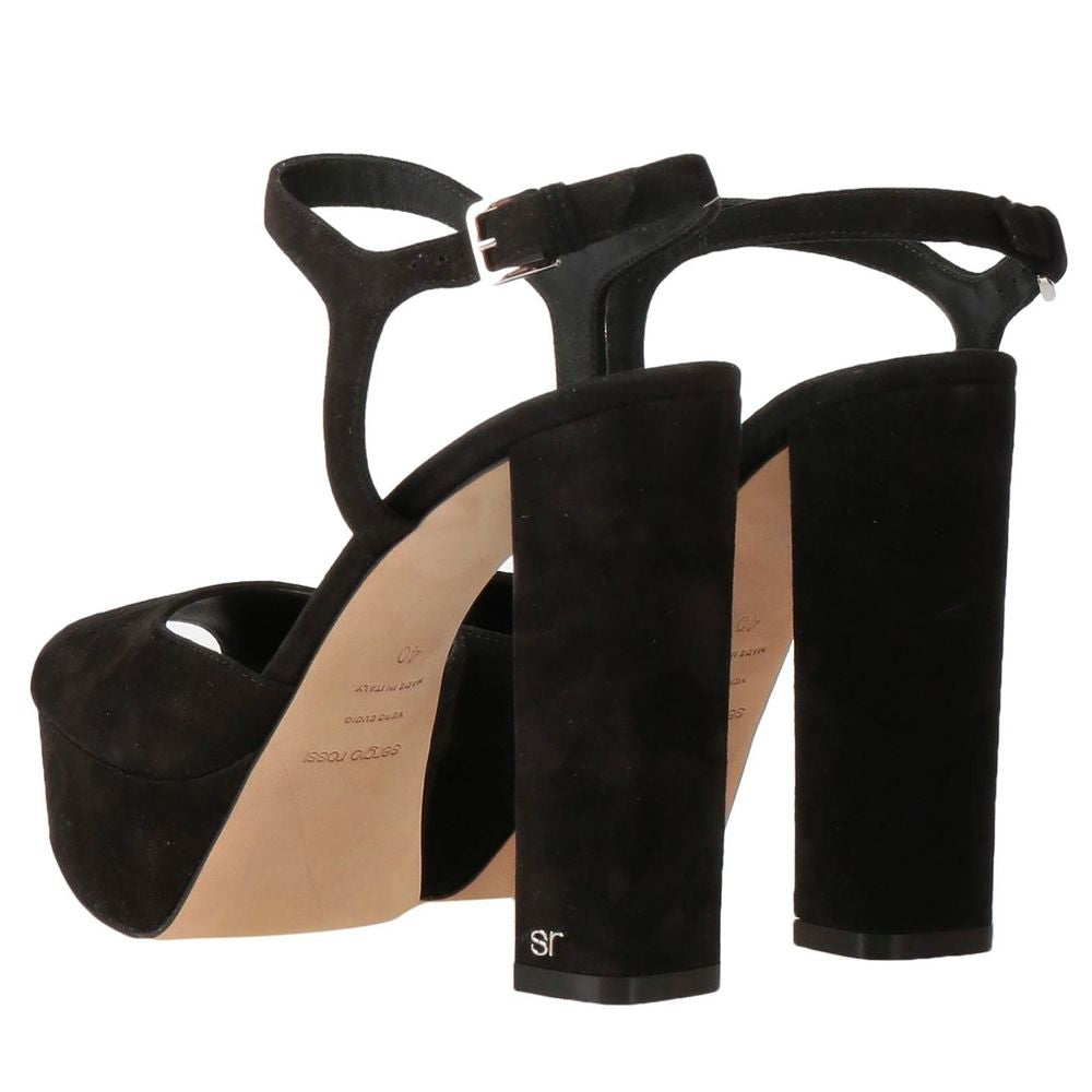 Sergio Rossi Black Velvet Sandal