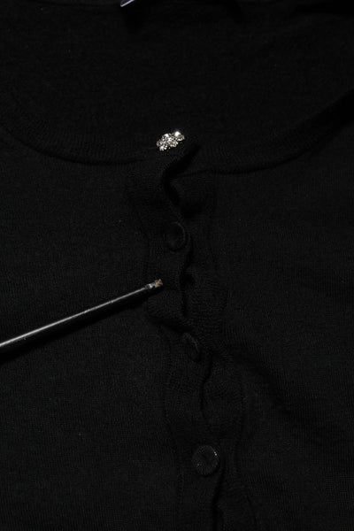 Dolce & Gabbana Black STAFF Round Neck Cardigan Sweater