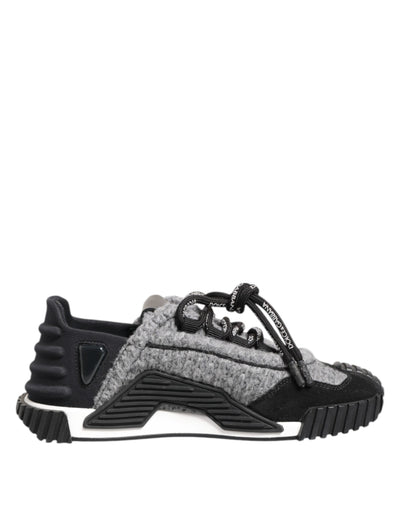 Dolce & Gabbana Black Gray NS1 Low Top Sneakers Shoes