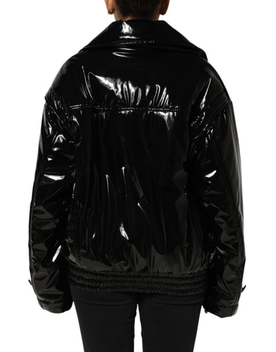 Dolce & Gabbana Polyester Black Quilted Puffer Coat  Jacket