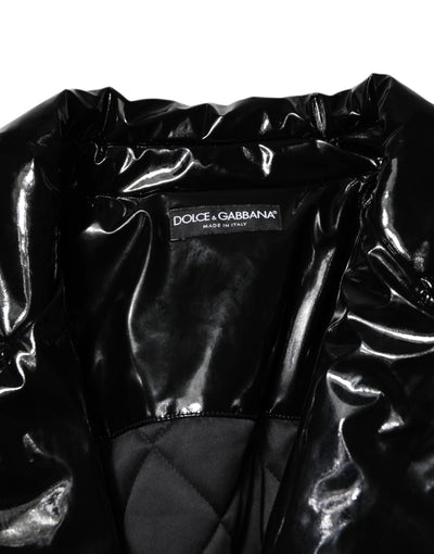 Dolce & Gabbana Polyester Black Quilted Puffer Coat  Jacket