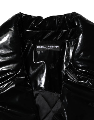Dolce & Gabbana Black Polyester Quilted Puffer Coat Jacket