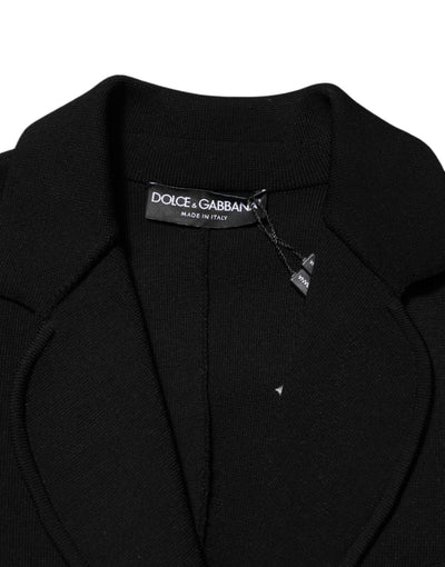 Dolce & Gabbana Black Viscose Single Breasted Blazer Jacket