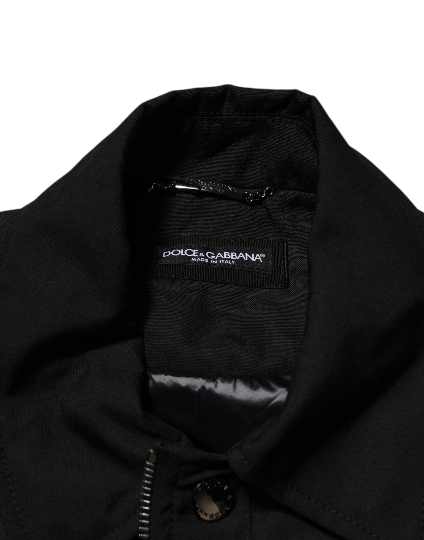 Dolce & Gabbana Black Patch Pocket Full Zip Bomber Jacket
