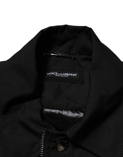 Dolce & Gabbana Black Patch Pocket Full Zip Bomber Jacket