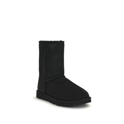 UGG Black Leather Ankle Boots