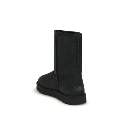 UGG Black Leather Ankle Boots