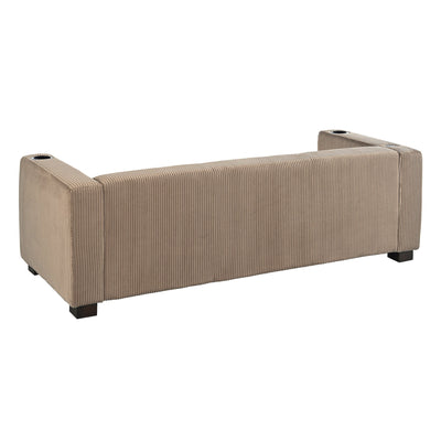 BEIGE  3 SEATER SOFA,LIGHT COFFEE COLOR
