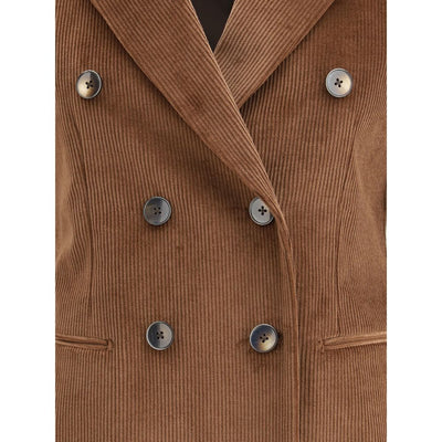 Lardini Brown Cotton Blazer
