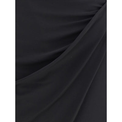 Versace Black Viscose Midi Skirt