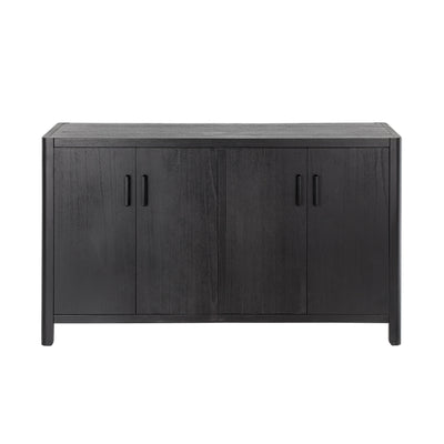 Mirod Farmhouse Style 4-Door Cabinet with Natural Finish, A Rustic Accent for Entryways or Small Spaces