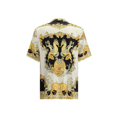 Versace Multicolor Silk Shortsleeve Shirt