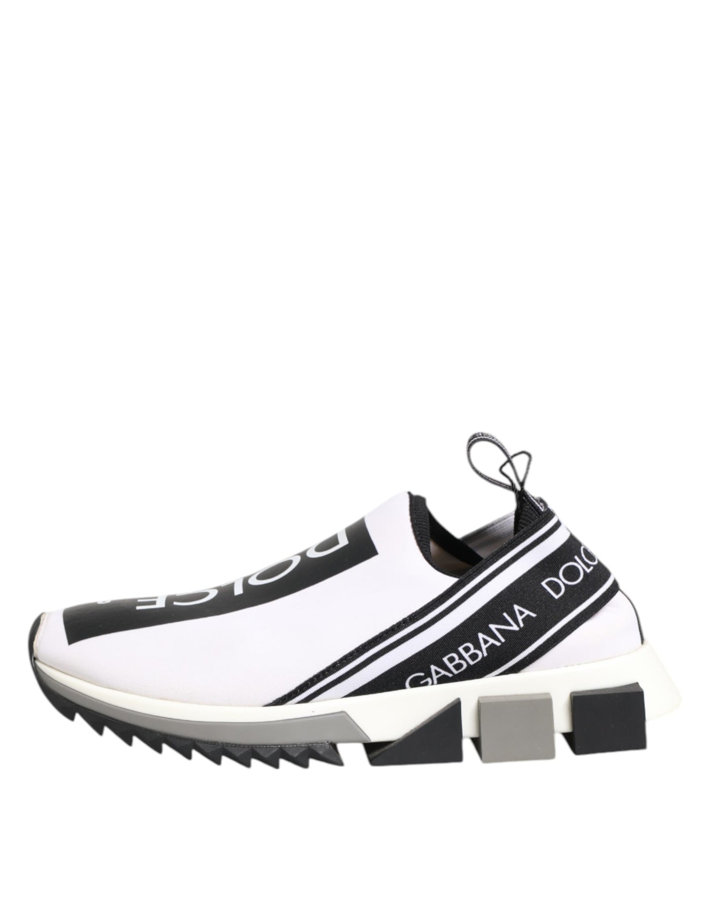 Dolce & Gabbana Black White Slip On Sorrento Sneakers Shoes