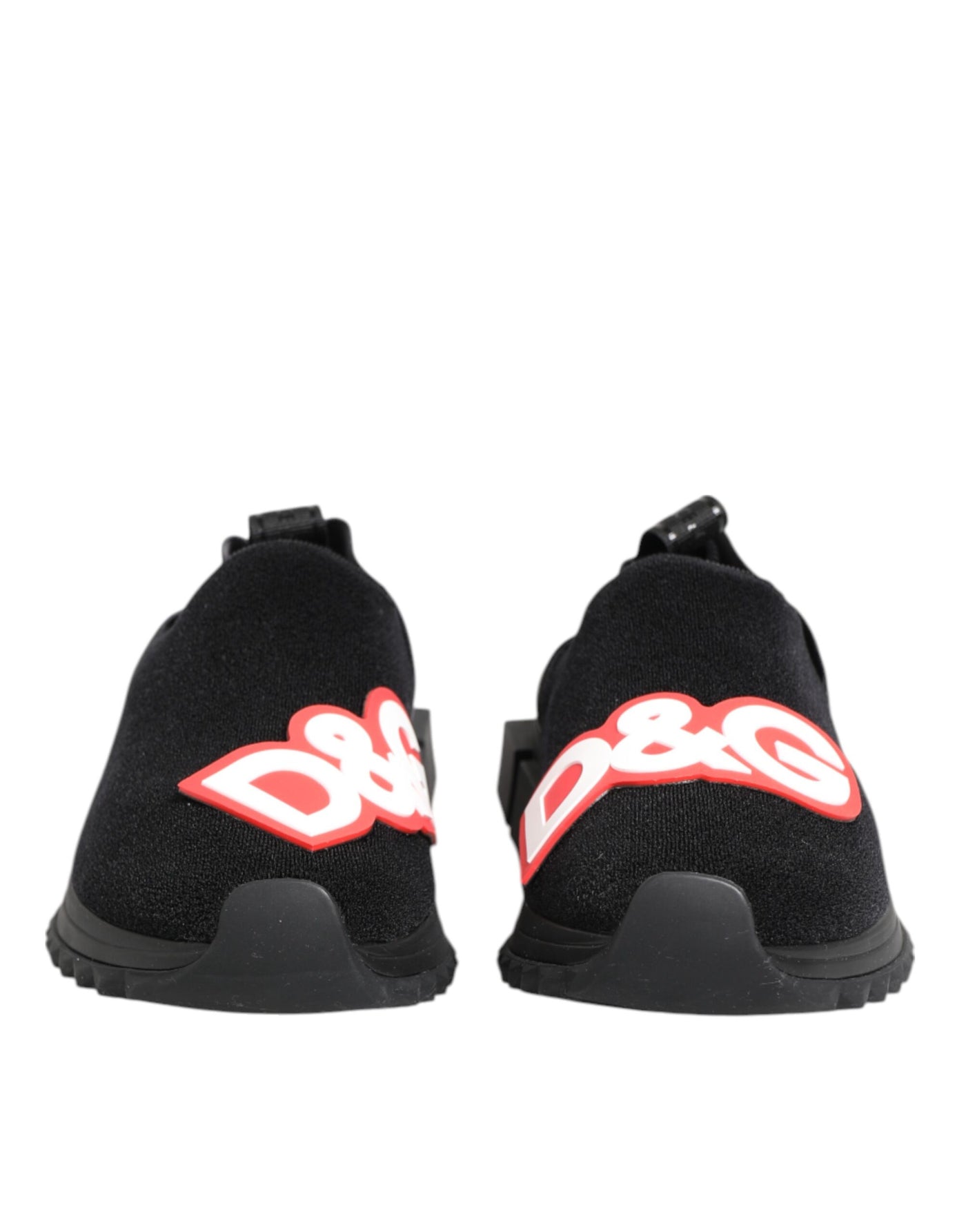 Dolce & Gabbana Black Grey Slip On Sorrento Sneakers Shoes