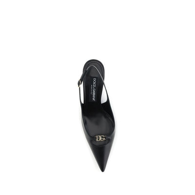 Dolce & Gabbana Black Goatskin High Heel Pumps