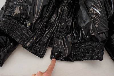 Dolce & Gabbana Polyester Black Shiny Blazer Women Jacket