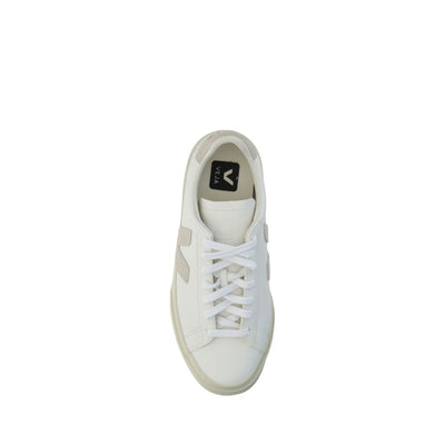 Veja White Calf Leather Bos Taurus Low Top Sneakers