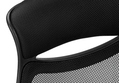 Office Chair, Adjustable Height, Swivel, Ergonomic, Armrests, Computer Desk, Work, Black Mesh, Chrome Metal, Contemporary, Modern