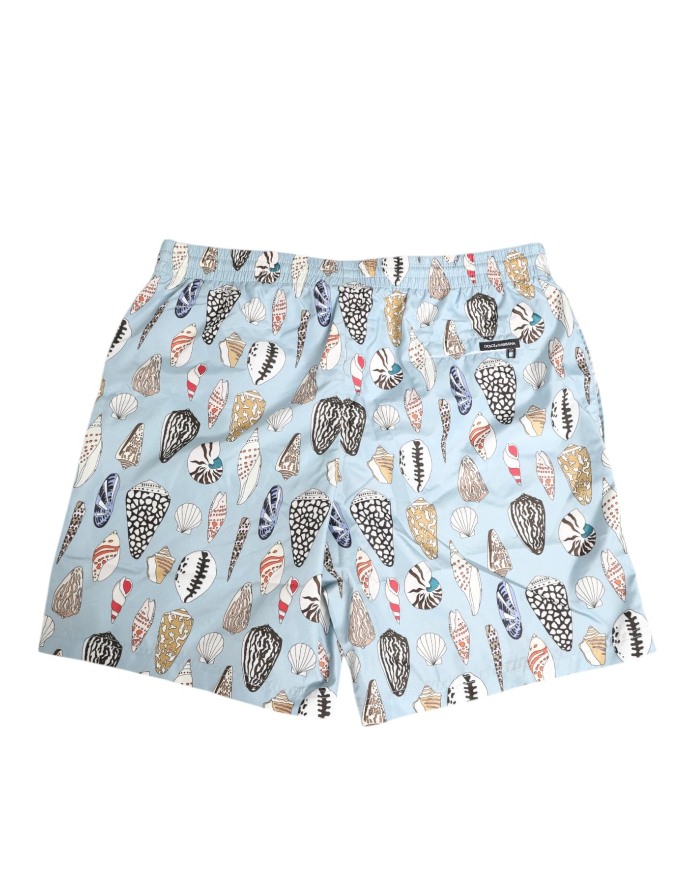 Dolce & Gabbana Blue Seashell Print Nylon Men Shorts Swimwear