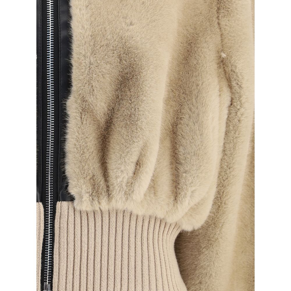 PINKO Beige Polyester Bomber