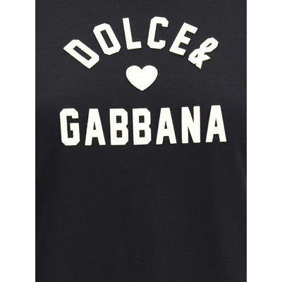 Dolce & Gabbana Black Cotton T-Shirt